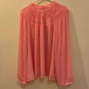 J Crew Pink Women’s Blouse With Lining Size 3X, NWT